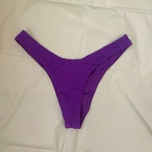NWOT Miss Bikini Purple Thong Swim Suit Bottom - size M